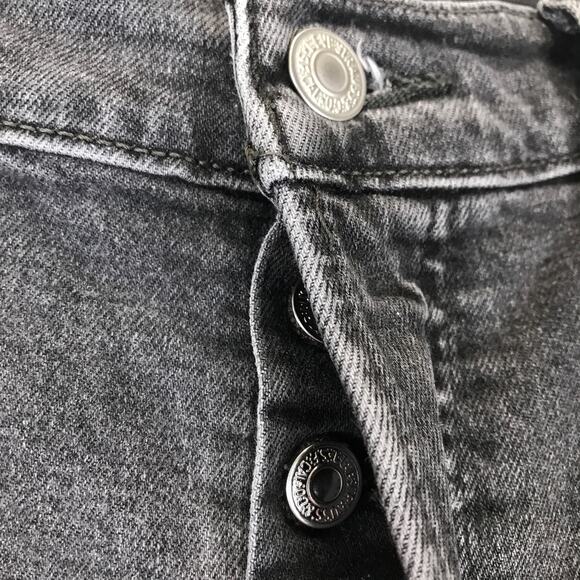 Levi's Wedgie Skinny Faded Black High Rise Button Fly Crop Denim Jeans Size 32 - Picture 5 of 14